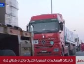 بجهود مصرية.. آلاف الأطنان من المساعدات تعبر رفح باتجاه كرم أبو سالم