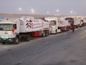 الهلال الأحمر المصري يطلق قافلة زاد العزة مساعدات إنسانية إلى غزة.. فيديو
