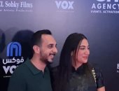 فدوى عابد ونور محمود وعمر الشناوى فى عرض فيلم روكي الغلابة