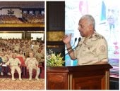 وزير الدفاع يلتقى عدداً من مقاتلى الجيش الثانى الميدانى وكلية الضباط الاحتياط ومعهد ضباط الصف