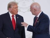 رئيس فيفا جياني إنفانتينو والرئيس الأمريكي دونالد ترامب