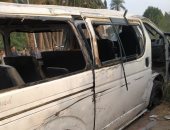 انقلاب ميكروباص بالمنيا