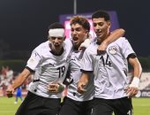 منتخب مصر للناشئين يحتفل بأحد أهدافه فى هايتي