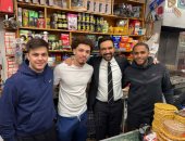 زهران ممدانى عمدة نيويورك مع حسنى هشام نجل صاحب محل النيل بنيويورك