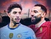 محمد صلاح وعمر مرموش ثنائي ليفربول ومانشستر سيتي