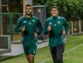 محمد مسعد وحسام حسن لاعبى فريق مودرن سبورت 