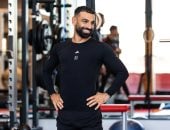 محمد صلاح فى صالة الألعاب البدنية