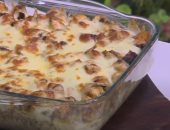 مكرونة بالمشروم والدجاج