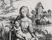 لوحة العذراء والطفل والقرد لـ أبريخت دورر