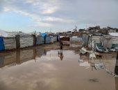 نازحون فى غزة يواجهون الغرق بعد هطول أمطار غزيرة