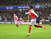 مادويكي يحتفل بهدفه ضد كلوب بروج