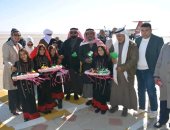 استقبال الوفود المشاركة مهرجان الرياضات التراثية بالوادي الجديد