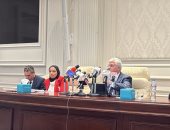 الدكتور أيمن عاشور وزير التعليم العالى خلال المؤتمر الصحفى