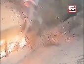 سقوط فوارغ الحاويات بين طوخ وسندنهور من قطار 