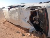 إصابة 9 أشخاص إثر انقلاب ميكروباص فى الشروق