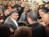 محافظ الجيزة يتفقد مصابى حادث انهيار عقار إمبابة 