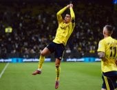 رونالدو نجن النصر يحتفل بهدفيه في مباراة الأخدود