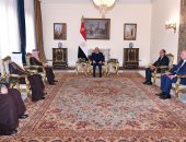 الرئيس عبد الفتاح السيسى خلال اللقاء مع الوفد السعودى