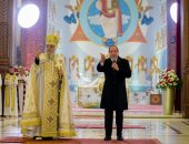 الرئيس السيسي مع البابا تواضروس فى الكاتدرائية