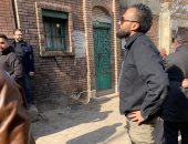 إبراهيم سعيد أثناء تشييع جنازة شقيقته 