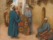 لوحة بائعي السجاد