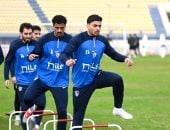لاعبو الزمالك فى التدريبات 