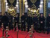 تأثر رضا البحراوي خلال عزاء والدته