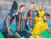 جانب من مباراة الجيش الملكي ضد يانج أفريكانز