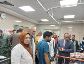 نائب محافظ المنيا يتفقد مصابي حادث ديرمواس 