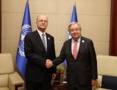 رئيس الوزراء الفلسطيني محمد مصطفى والأمين العام للأمم المتحدة أنطونيو غوتيريش