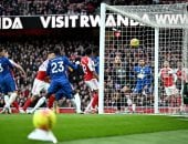 احتفال ساليبا ولاعبو أرسنال بالهدف الاول