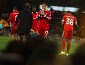 فريق ليفربول الانجليزي في مباراة وولفرهامبتون