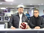 النجم ياسر جلال والكاتب الصحفى عبد الفتاح عبد المنعم رئيس تحرير اليوم السابع 