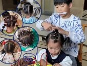 طفل يبتكر أكثر من 300 تسريحة شعر لأخته الصغيرة