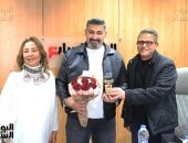 ياسر جلال بصحبة رئيس التحرير الكاتب الصحفي عبد الفتاح عبد المنعم