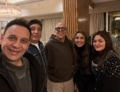 مصطفى قمر وزوجته فى حفل إفطار جنات