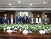 اللواء عصام النجار رئيس الهيئة العامة للرقابة على الصادرات والواردات وجانب من توقيع البروتوكول