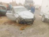 حادث تصادم سيارتين بقنا