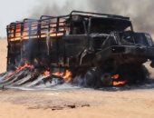 الدعم السريع تشعل النيران في شاحنات تحمل محاصيل زراعية _ أرشيفية