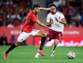 جانب من مباراة مصر وإسبانيا