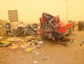 حادث تصادم سيارتين بالمنوفية