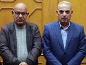 اللواء نبيل حسب الله محافظ الإسماعيلية والزميل صبرى غانم