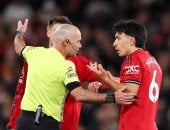 جانب من مباراة مانشستر يونايتد ضد ليدز يونايتد