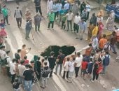 هبوط أرضى فى حدائق المعادى 