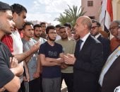 رئيس جامعة بني سويف يتفقد المدن الجامعية