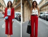 تنسيقات البنطلون الأحمر 