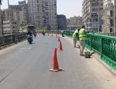 صيانة كوبرى الجيزة المعدنى وتركيب أسوار حديدية بدلا من المفقودة والمتهالكة