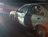 سيارة بسمة وهبة بعد الحادث 