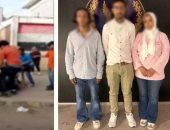 المتهمون عقب إلقاء القبض عليهم