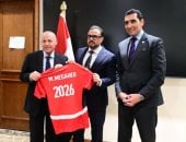 النائب محمد مجاهد مع جوهر نبيل وهاني أبو ريدة